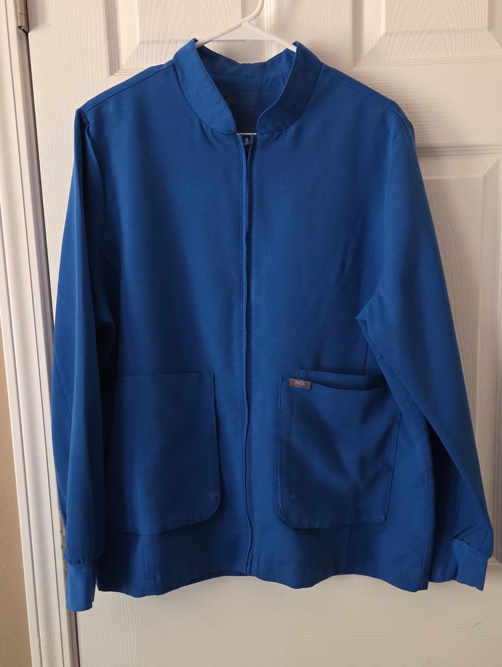 Figs Sebina Women Zip-Front Jacket in Royal Blue